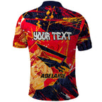 Personalized Adelaide Crows Polo Shirt Australian Graffiti Paint Splatter - Abstract Geometric