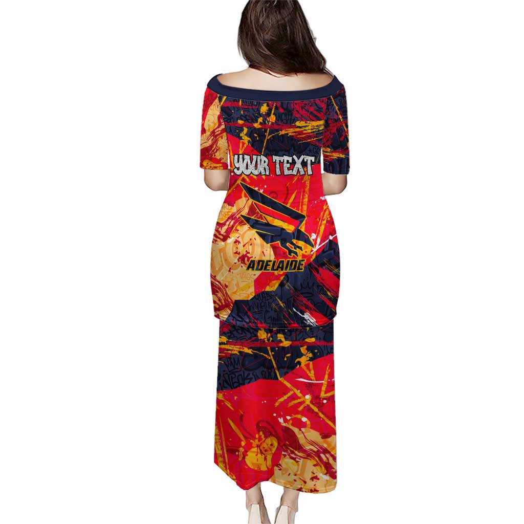 Personalized Adelaide Crows Puletasi Australian Graffiti Paint Splatter - Abstract Geometric
