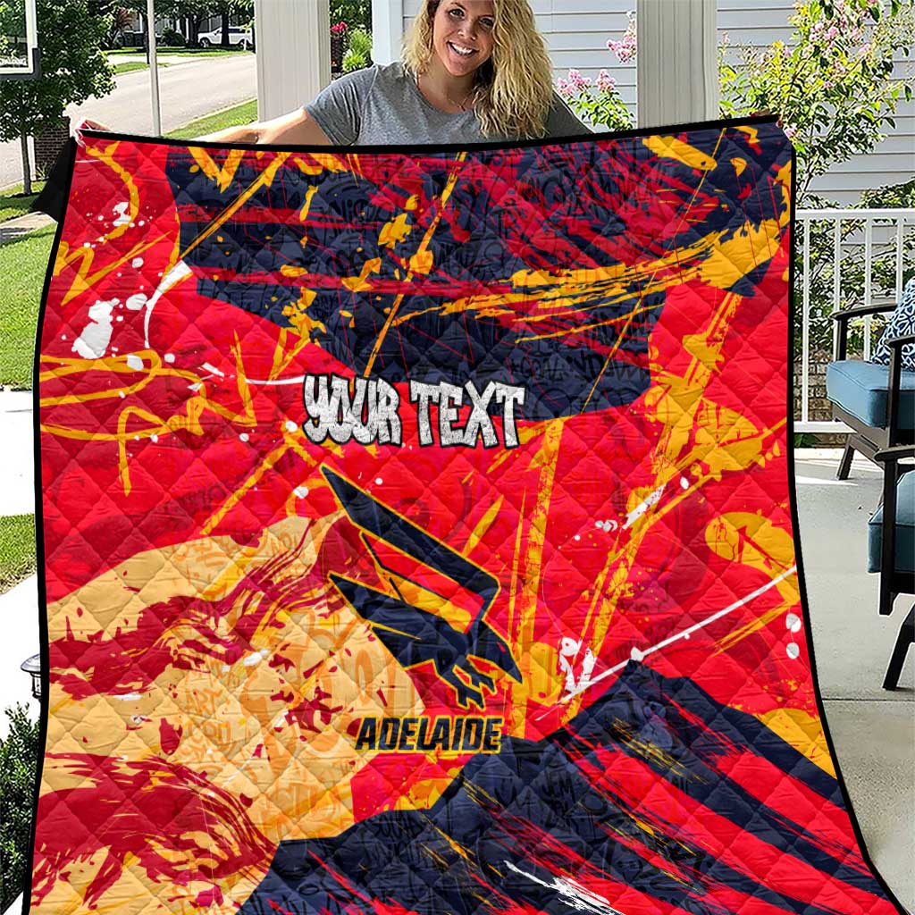 Personalized Adelaide Crows Quilt Australian Graffiti Paint Splatter - Abstract Geometric