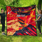 Personalized Adelaide Crows Quilt Australian Graffiti Paint Splatter - Abstract Geometric