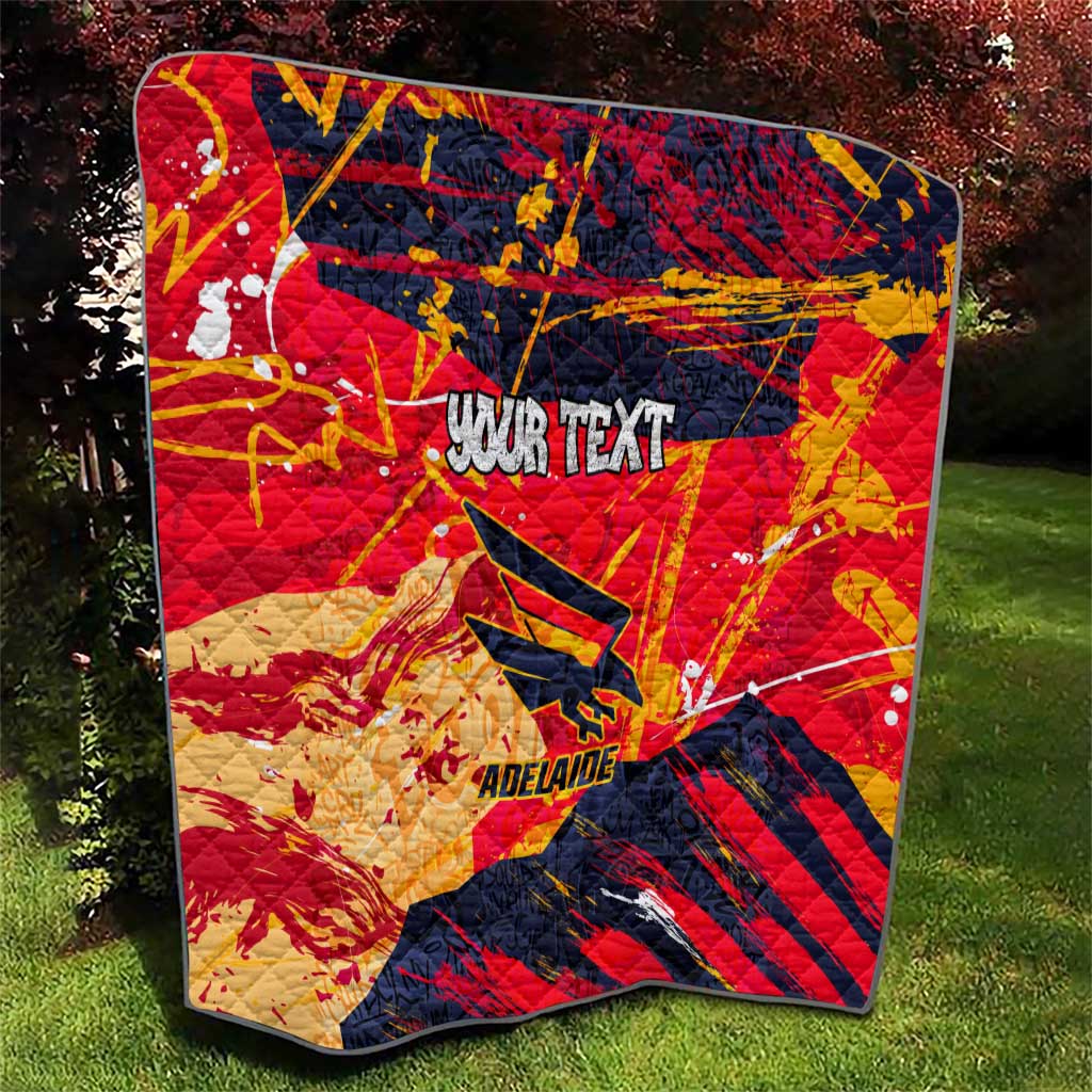Personalized Adelaide Crows Quilt Australian Graffiti Paint Splatter - Abstract Geometric