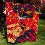 Personalized Adelaide Crows Quilt Australian Graffiti Paint Splatter - Abstract Geometric