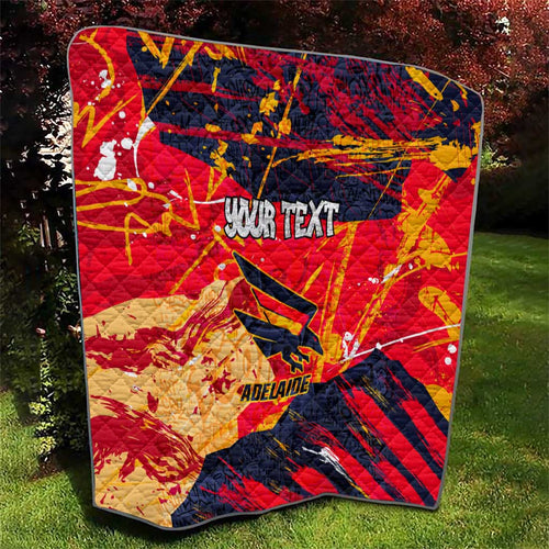 Personalized Adelaide Crows Quilt Australian Graffiti Paint Splatter - Abstract Geometric
