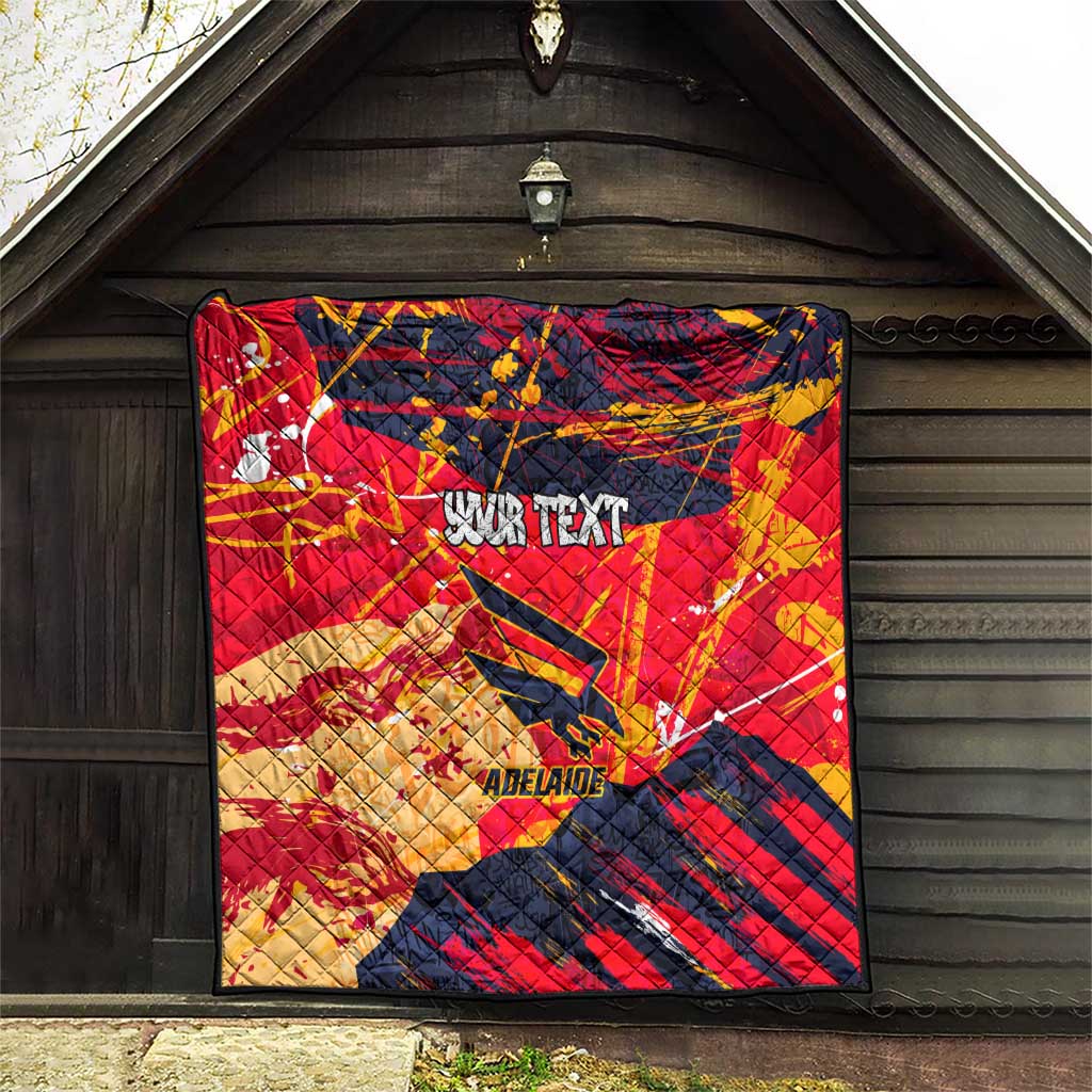 Personalized Adelaide Crows Quilt Australian Graffiti Paint Splatter - Abstract Geometric