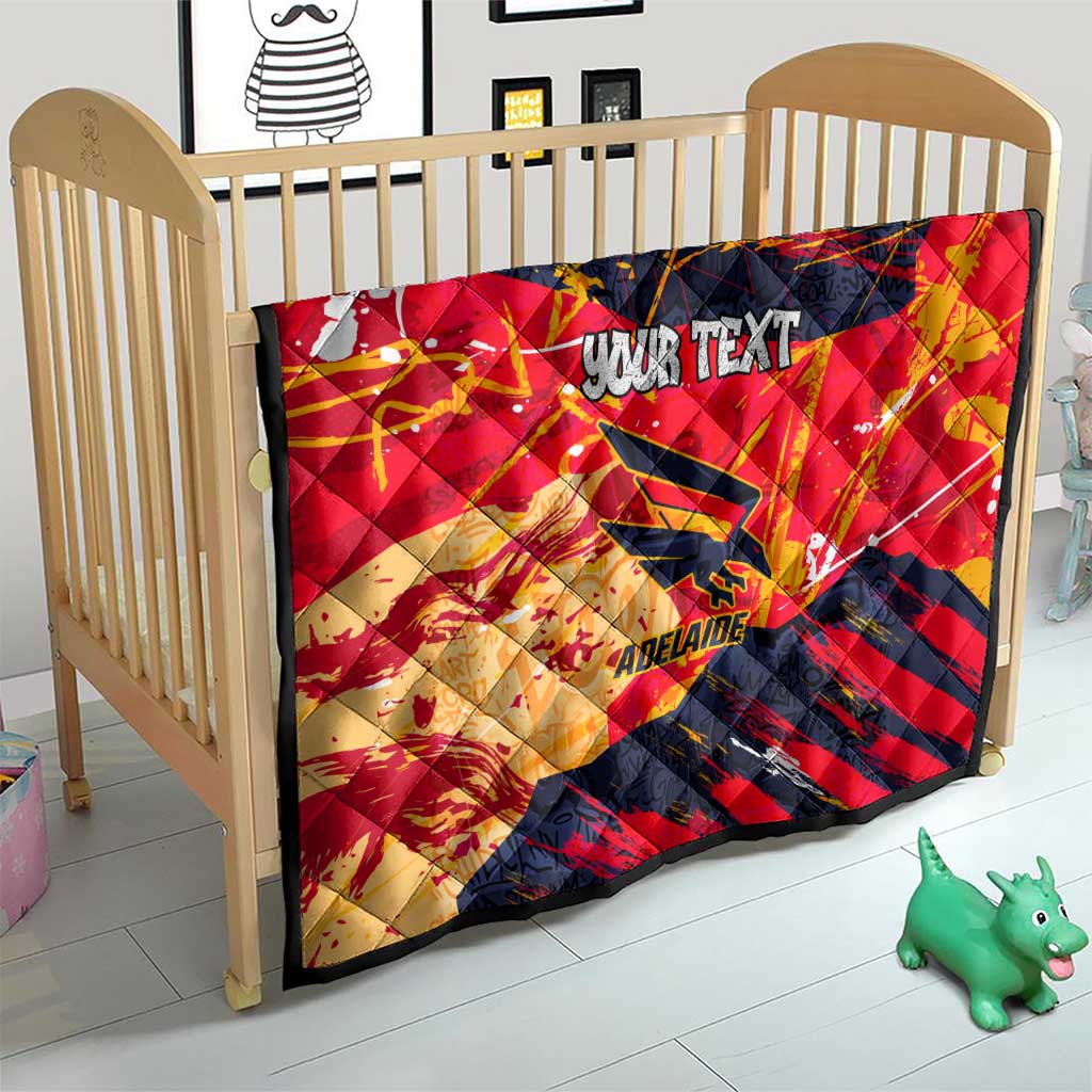 Personalized Adelaide Crows Quilt Australian Graffiti Paint Splatter - Abstract Geometric