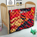 Personalized Adelaide Crows Quilt Australian Graffiti Paint Splatter - Abstract Geometric