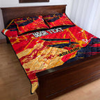 Personalized Adelaide Crows Quilt Bed Set Australian Graffiti Paint Splatter - Abstract Geometric
