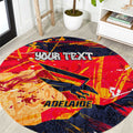 Personalized Adelaide Crows Round Carpet Australian Graffiti Paint Splatter - Abstract Geometric