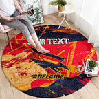 Personalized Adelaide Crows Round Carpet Australian Graffiti Paint Splatter - Abstract Geometric