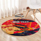 Personalized Adelaide Crows Round Carpet Australian Graffiti Paint Splatter - Abstract Geometric