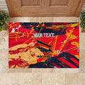 Personalized Adelaide Crows Rubber Doormat Australian Graffiti Paint Splatter - Abstract Geometric