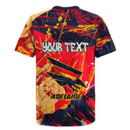 Personalized Adelaide Crows Rugby Jersey Australian Graffiti Paint Splatter - Abstract Geometric