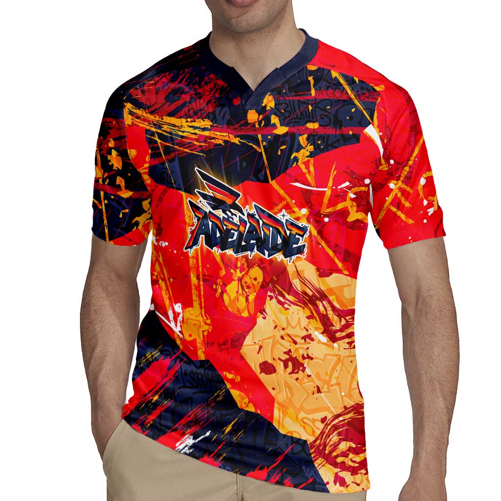 Personalized Adelaide Crows Rugby Jersey Australian Graffiti Paint Splatter - Abstract Geometric