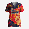 Personalized Adelaide Crows Scrub Top Australian Graffiti Paint Splatter - Abstract Geometric