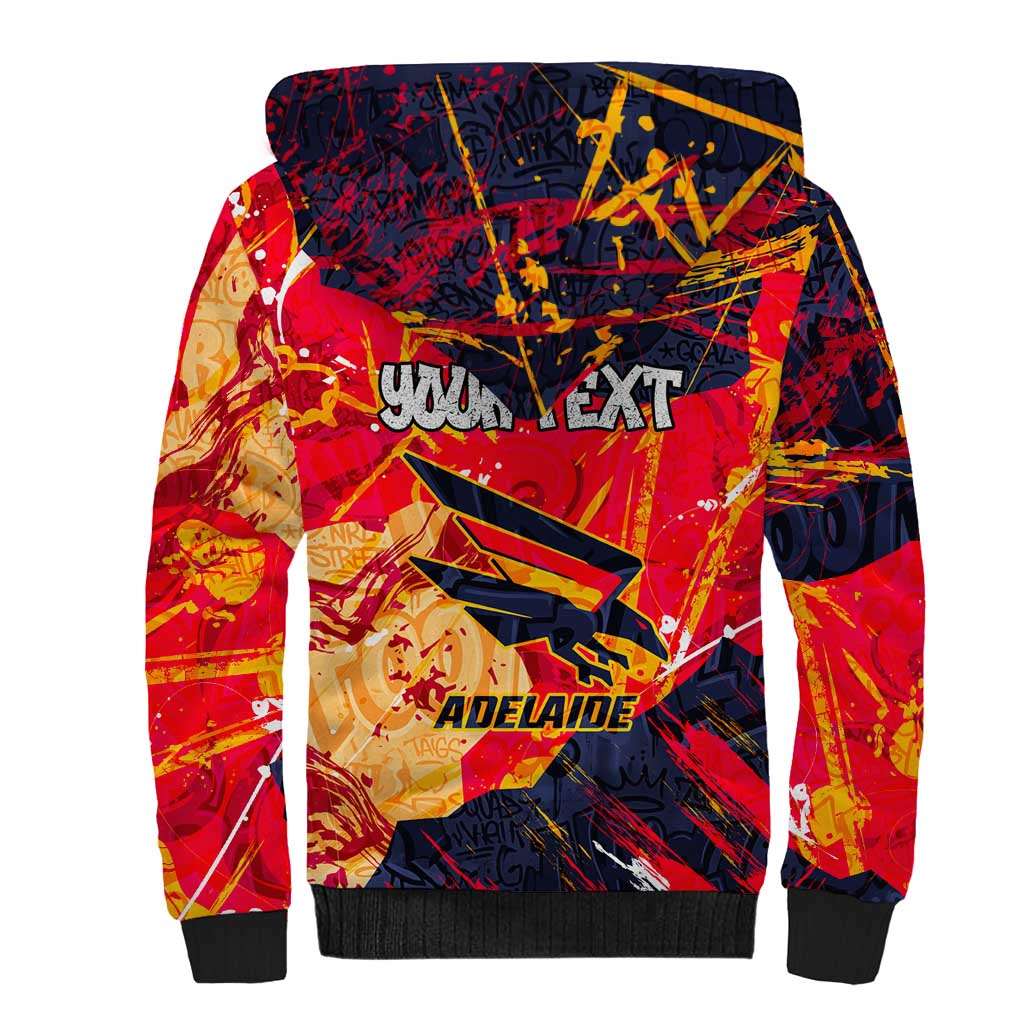 Personalized Adelaide Crows Sherpa Hoodie Australian Graffiti Paint Splatter - Abstract Geometric