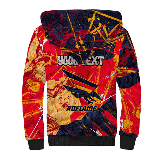 Personalized Adelaide Crows Sherpa Hoodie Australian Graffiti Paint Splatter - Abstract Geometric