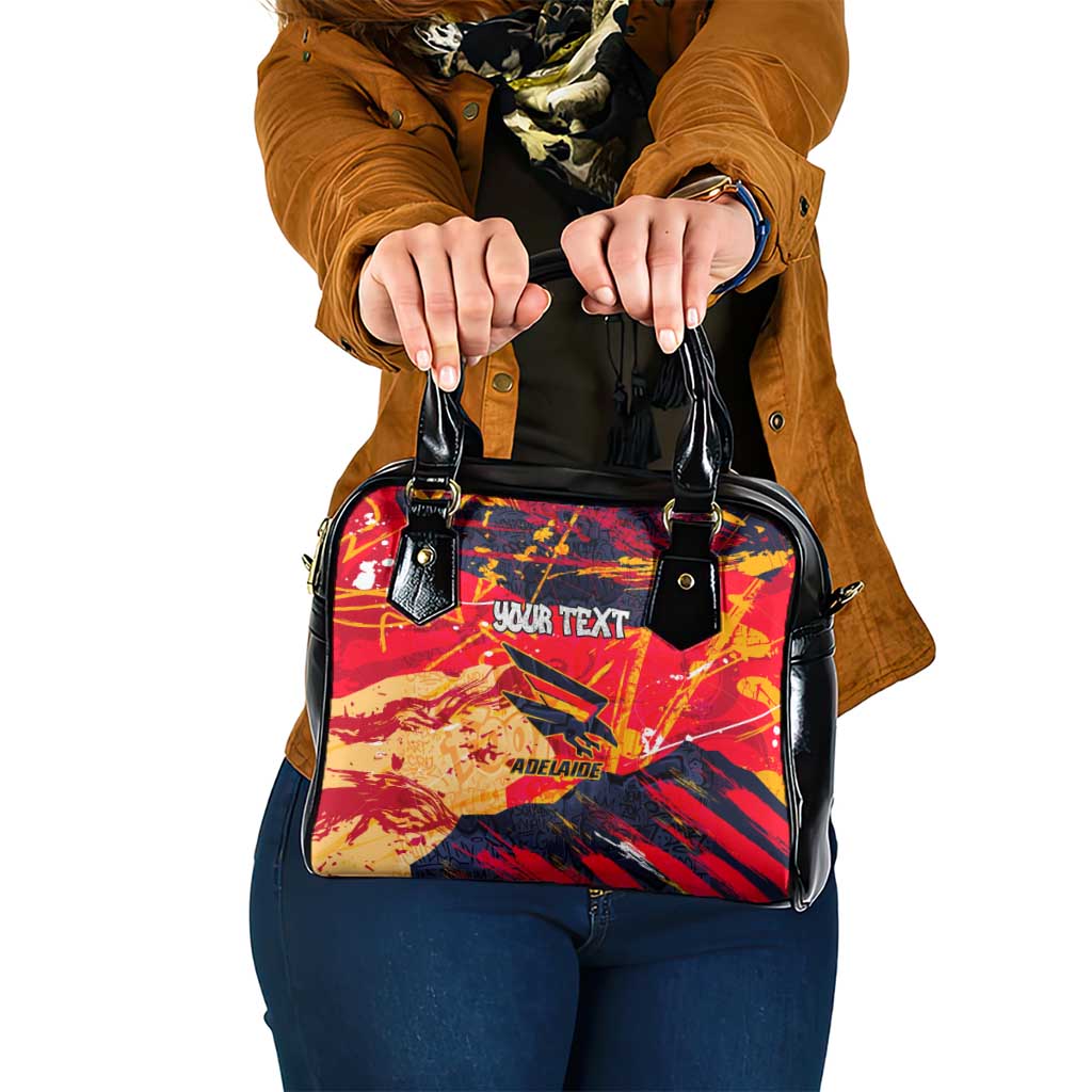 Personalized Adelaide Crows Shoulder Handbag Australian Graffiti Paint Splatter - Abstract Geometric