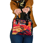 Personalized Adelaide Crows Shoulder Handbag Australian Graffiti Paint Splatter - Abstract Geometric