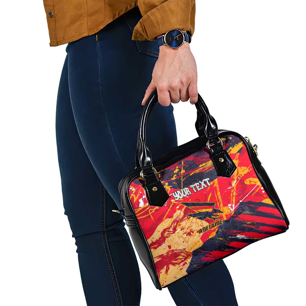 Personalized Adelaide Crows Shoulder Handbag Australian Graffiti Paint Splatter - Abstract Geometric