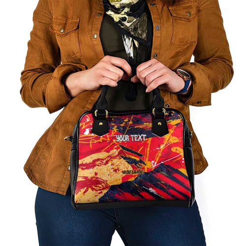 Personalized Adelaide Crows Shoulder Handbag Australian Graffiti Paint Splatter - Abstract Geometric