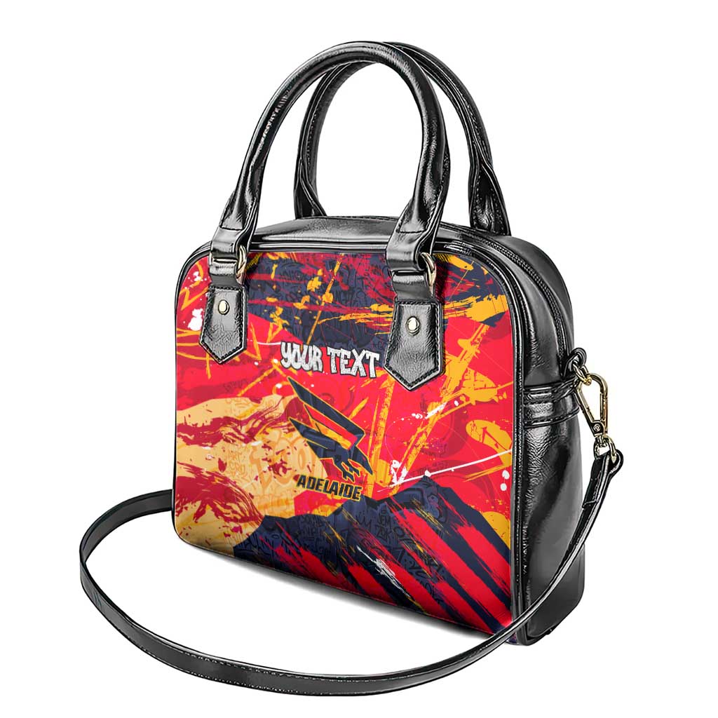 Personalized Adelaide Crows Shoulder Handbag Australian Graffiti Paint Splatter - Abstract Geometric