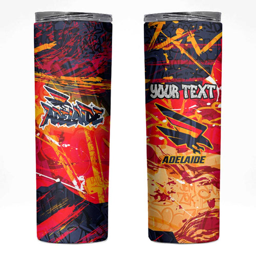 Personalized Adelaide Crows Skinny Tumbler Australian Graffiti Paint Splatter - Abstract Geometric