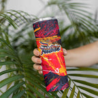 Personalized Adelaide Crows Skinny Tumbler Australian Graffiti Paint Splatter - Abstract Geometric
