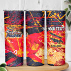 Personalized Adelaide Crows Skinny Tumbler Australian Graffiti Paint Splatter - Abstract Geometric
