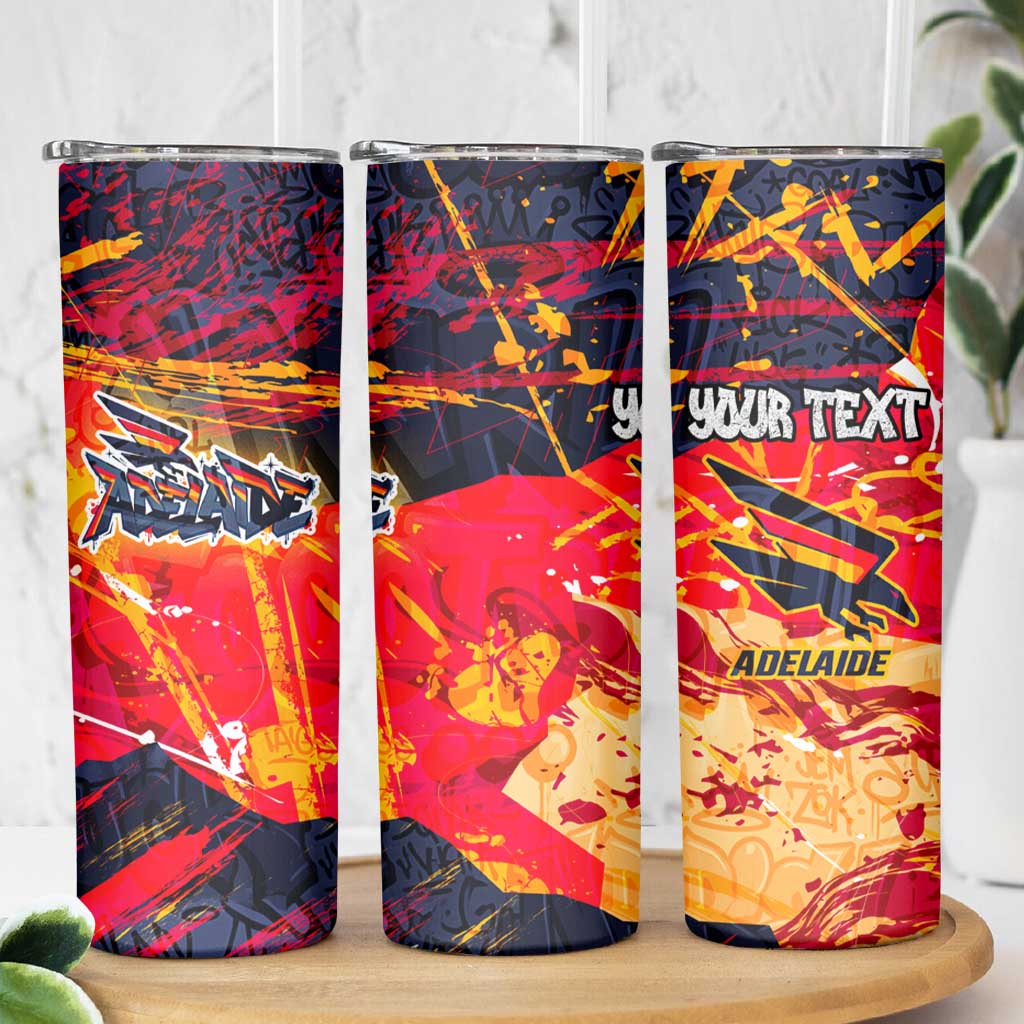 Personalized Adelaide Crows Skinny Tumbler Australian Graffiti Paint Splatter - Abstract Geometric