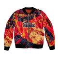 Personalized Adelaide Crows Sleeve Zip Bomber Jacket Australian Graffiti Paint Splatter - Abstract Geometric