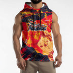 Personalized Adelaide Crows Sleeveless Hoodie Australian Graffiti Paint Splatter - Abstract Geometric