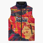 Personalized Adelaide Crows Sleeveless Puffer Jacket Australian Graffiti Paint Splatter - Abstract Geometric