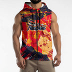 Personalized Adelaide Crows Sleeveless Zip Hoodie Australian Graffiti Paint Splatter - Abstract Geometric