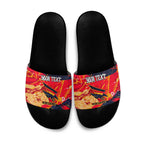 Personalized Adelaide Crows Slide Sandals Australian Graffiti Paint Splatter - Abstract Geometric