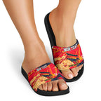 Personalized Adelaide Crows Slide Sandals Australian Graffiti Paint Splatter - Abstract Geometric