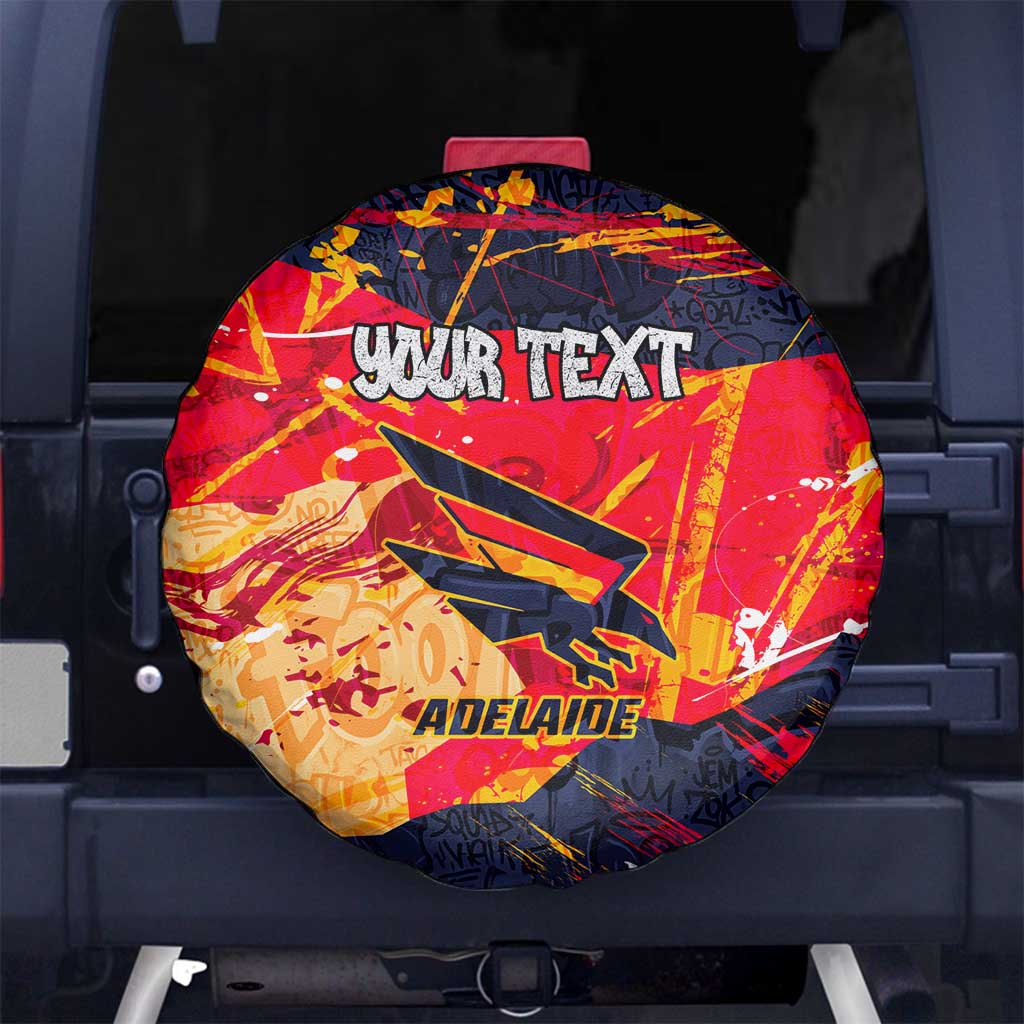 Personalized Adelaide Crows Spare Tire Cover Australian Graffiti Paint Splatter - Abstract Geometric