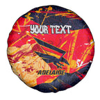 Personalized Adelaide Crows Spare Tire Cover Australian Graffiti Paint Splatter - Abstract Geometric
