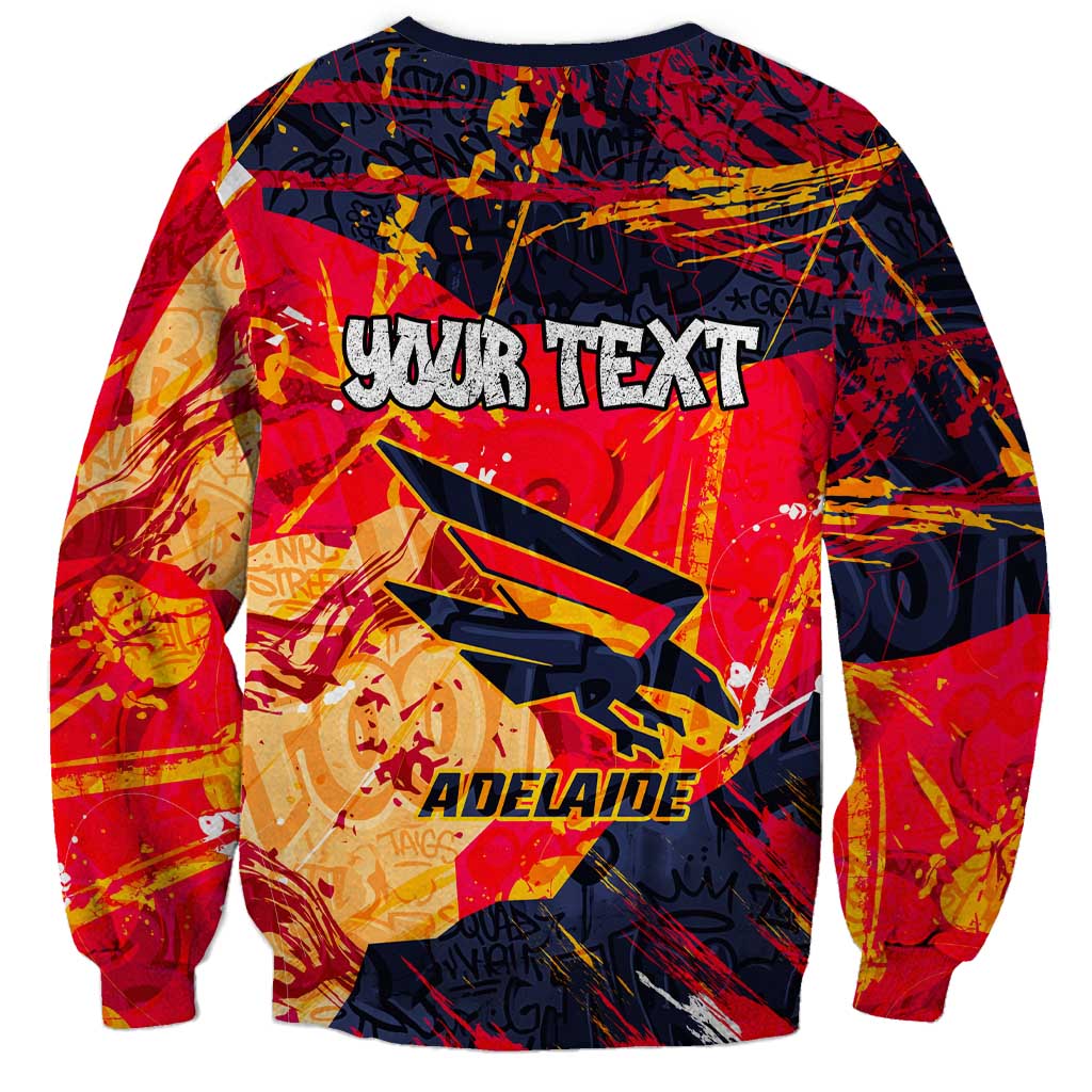 Personalized Adelaide Crows Sweatshirt Australian Graffiti Paint Splatter - Abstract Geometric