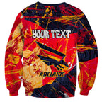 Personalized Adelaide Crows Sweatshirt Australian Graffiti Paint Splatter - Abstract Geometric