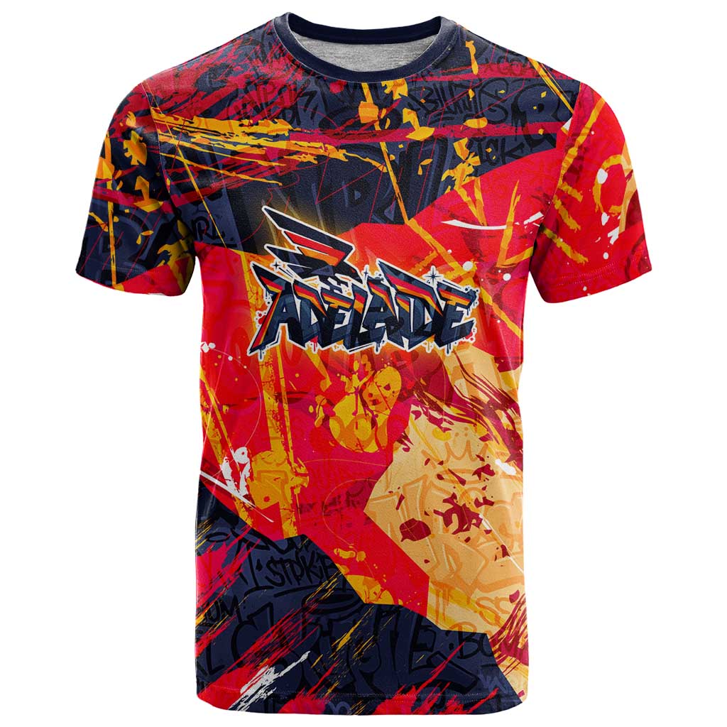 Personalized Adelaide Crows T Shirt Australian Graffiti Paint Splatter - Abstract Geometric