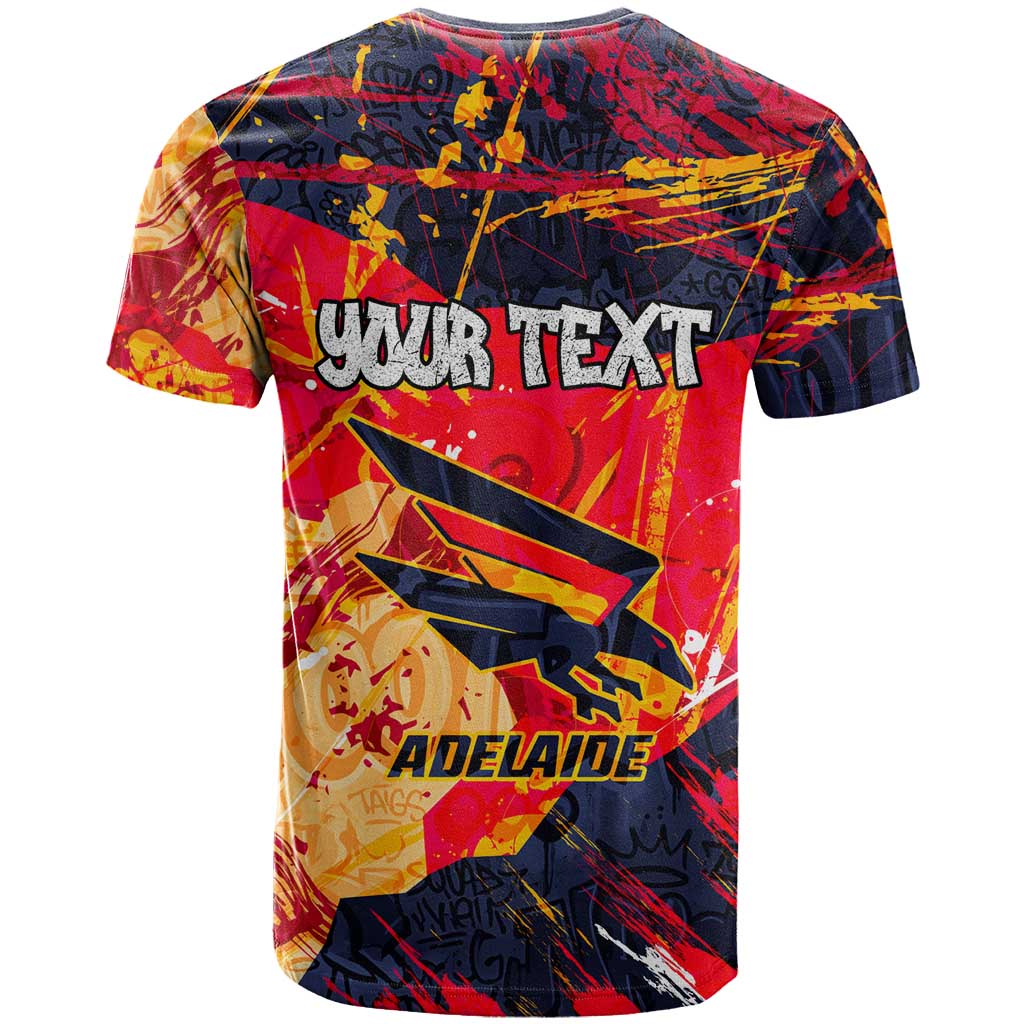 Personalized Adelaide Crows T Shirt Australian Graffiti Paint Splatter - Abstract Geometric