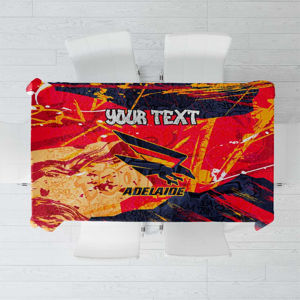 Personalized Adelaide Crows Tablecloth Australian Graffiti Paint Splatter - Abstract Geometric