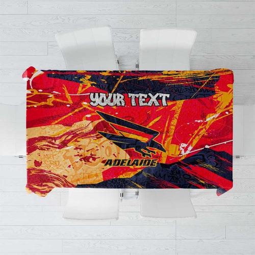 Personalized Adelaide Crows Tablecloth Australian Graffiti Paint Splatter - Abstract Geometric