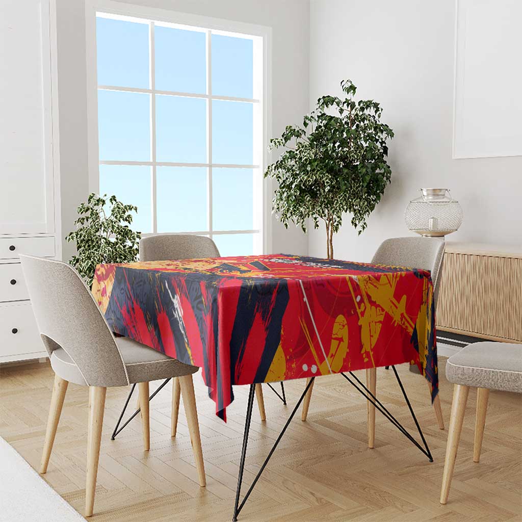 Personalized Adelaide Crows Tablecloth Australian Graffiti Paint Splatter - Abstract Geometric