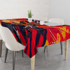 Personalized Adelaide Crows Tablecloth Australian Graffiti Paint Splatter - Abstract Geometric