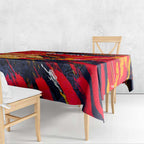 Personalized Adelaide Crows Tablecloth Australian Graffiti Paint Splatter - Abstract Geometric