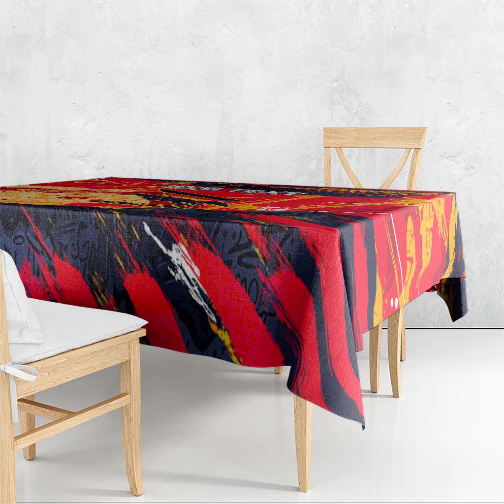 Personalized Adelaide Crows Tablecloth Australian Graffiti Paint Splatter - Abstract Geometric