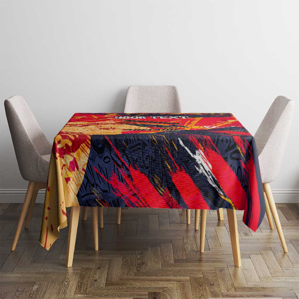 Personalized Adelaide Crows Tablecloth Australian Graffiti Paint Splatter - Abstract Geometric