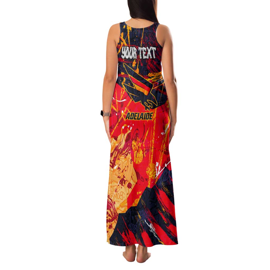 Personalized Adelaide Crows Tank Maxi Dress Australian Graffiti Paint Splatter - Abstract Geometric