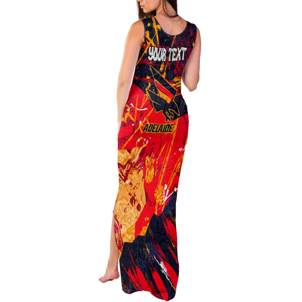 Personalized Adelaide Crows Tank Maxi Dress Australian Graffiti Paint Splatter - Abstract Geometric